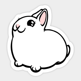 White Bunny Rabbit Coney Sticker